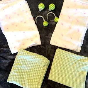 Pottery Barn Curtains/Sheers/ AND Tie Backs/Finials